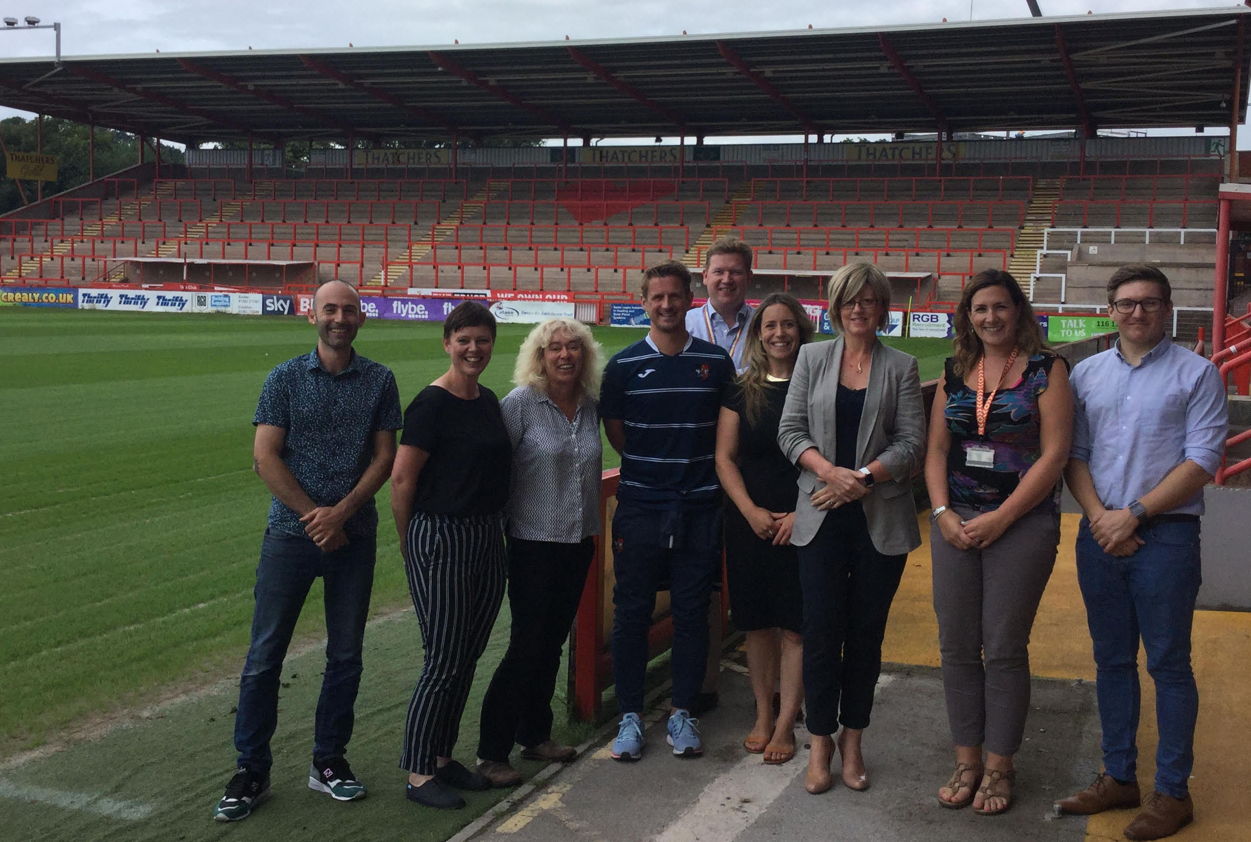 'Football Onside' team with Rachel Fenton